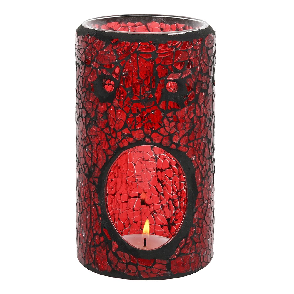 Treehouse - Red Crackle Pillar Burner