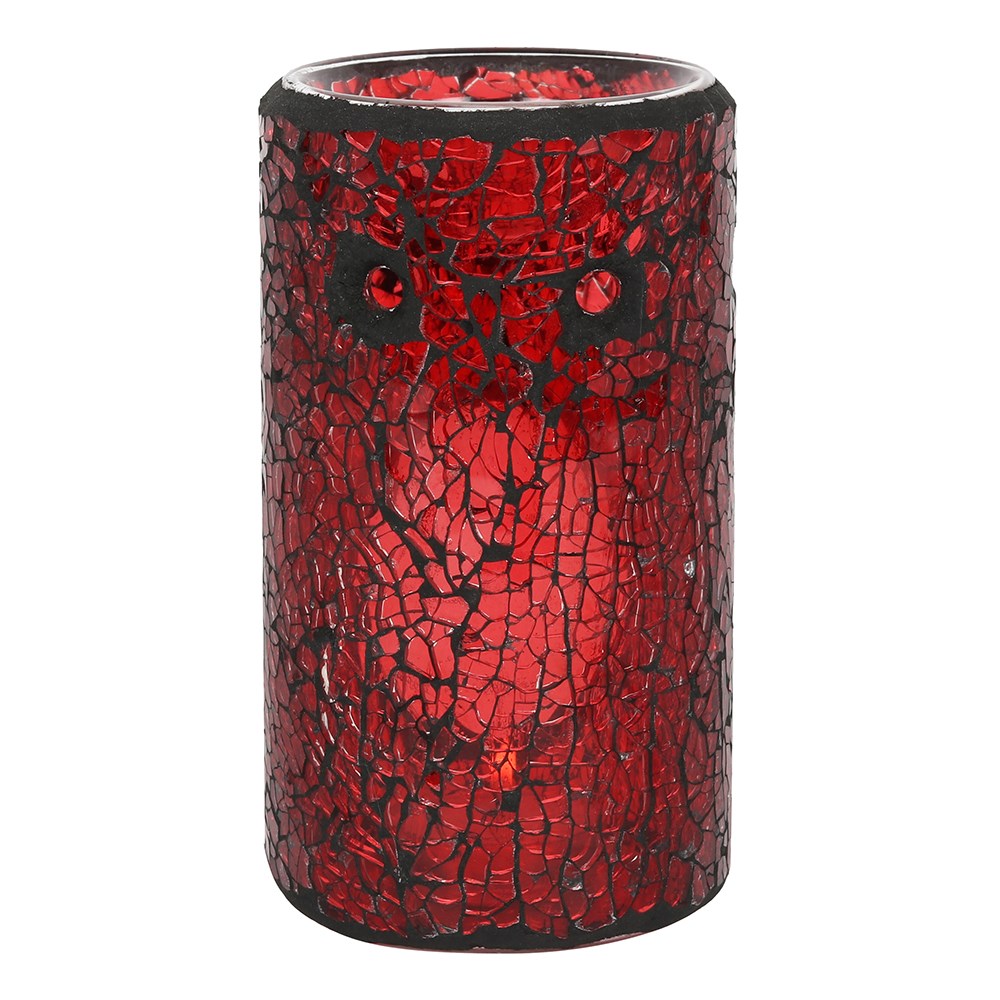 Treehouse - Red Crackle Pillar Burner